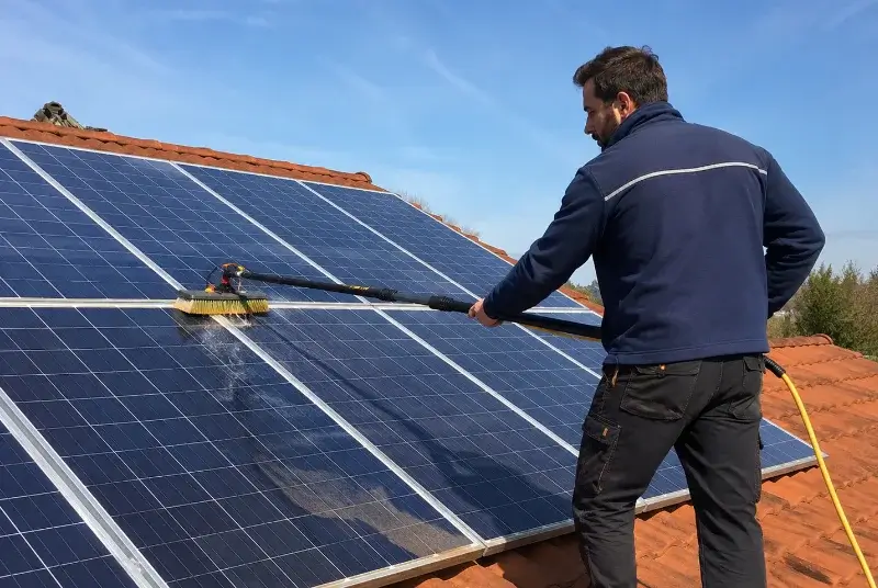 Nettoyage et entretien de panneaux solaires à Crespin